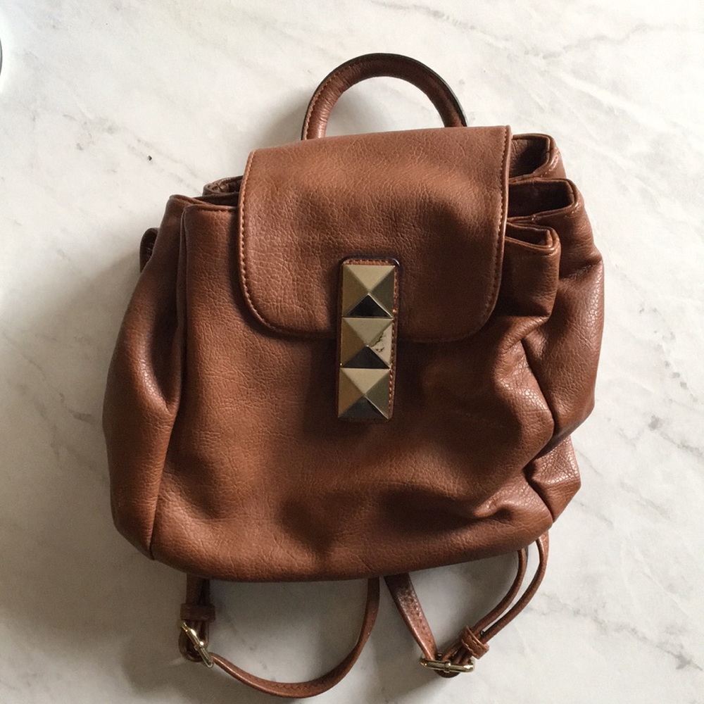 Brown (Faux Leather) Backpack